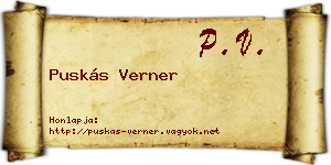 Puskás Verner névjegykártya